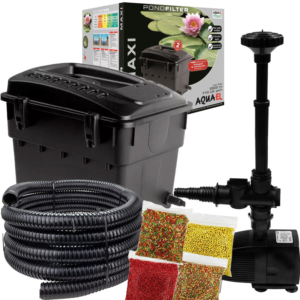 Aquael zestaw SET 17 filtr MAXI pompa PFN-10000 do oczka stawu + gratisy